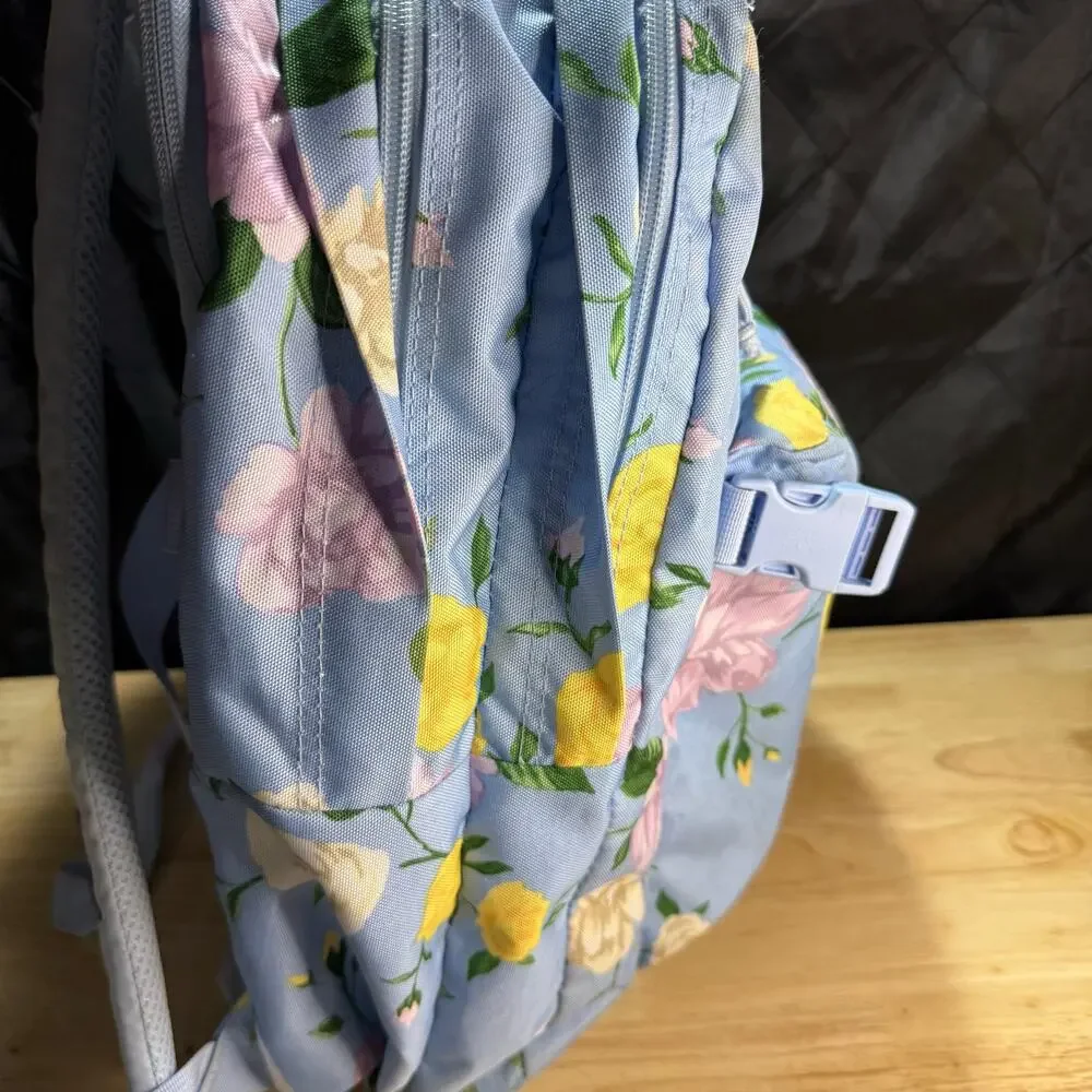 Jansport All Over Floral Print Backpack with Adjustable Straps and Zip Closure